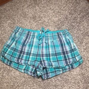 Plaid pajama shorts